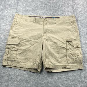 Sonoma Mens‎ Khaki FlexWear Elastic Waist Button Cargo Shorts Size 46